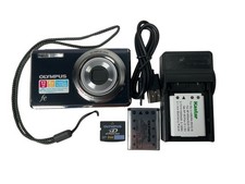 Olympus FE4010 12MP Digital Camera Wide Angle Zoom 2GB XD 2 Batteries Charger
