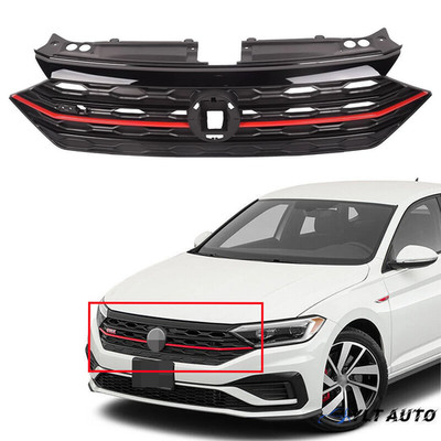 For 2019 2020 2021 2022 Volkswagen Jetta Front Bumper Upper Grille Red & Black