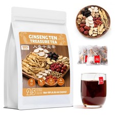 Ginseng Ten Treasures Kidney Tea,Traditional Chinese 25 Count Pack of 1