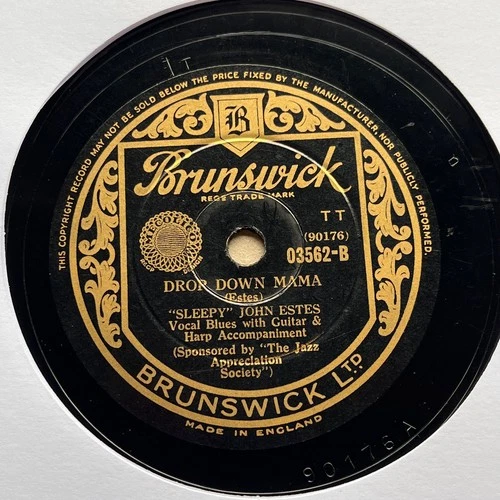 GUITAR BLUES: SLEEPY JOHN ESTES - 'DROP DOWN MAMA’ BRUNSWICK 78 EE+ COPY!