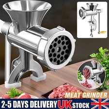 Manual Kitchen Meat Grinder Mincer Stuffer Table Hand Sausage Filler Maker UK
