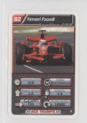 2009 ACE Trumps F1 Finland Ferrari F2008 Kimi Raikkonen #B2 2em