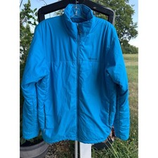 Patagonia Men Nano Puff Insulated Jacket Blue Full Zip PrimaLoft Large L Patch