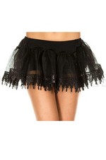 Music Legs Womens Tear Drop Net Petticoat Halloween Cosplay