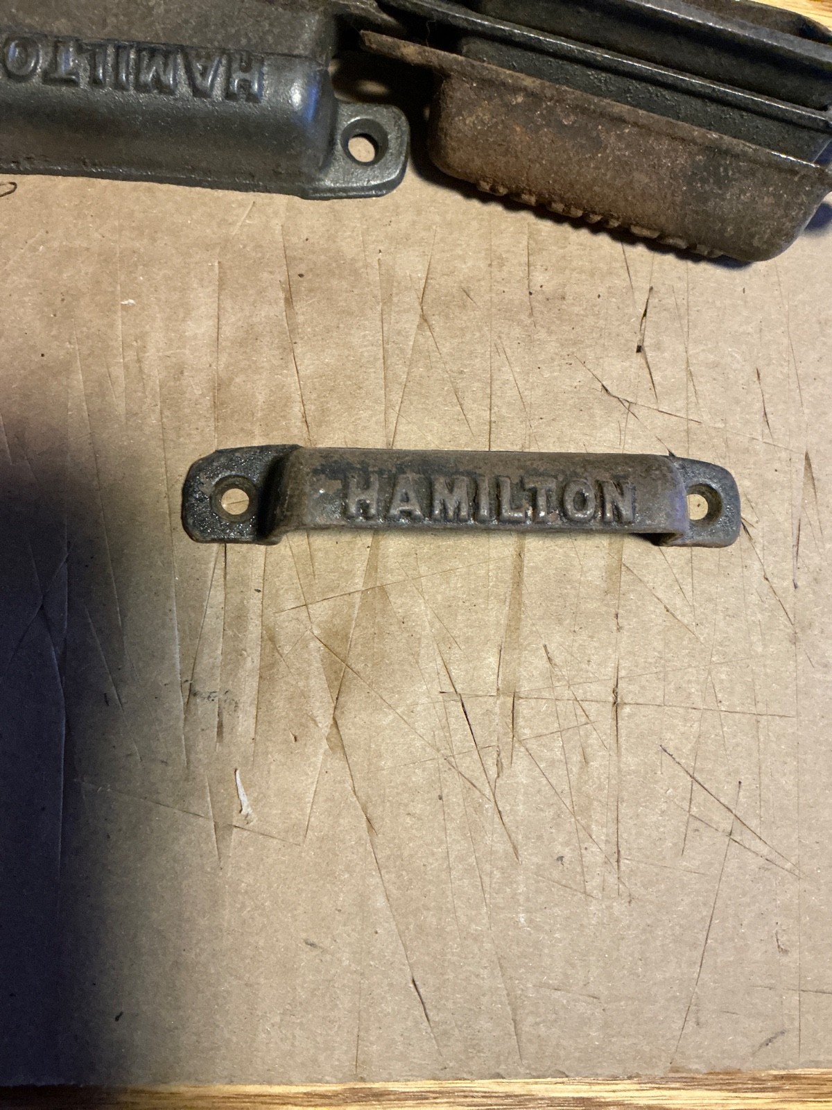 Vintage Antique Hamilton Cast Iron Letterpress Printers Type Case Drawer Pull