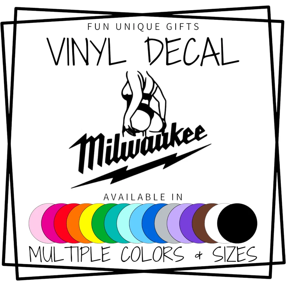 Sexy calcomanía de vinilo Milwaukee pegatina - varios colores y tamaños - ¡ENVÍO GRATUITO! Foto 2 de 4