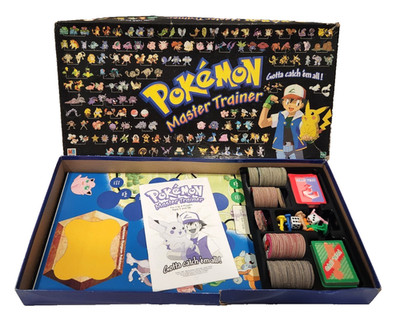 Pokemon Master Trainer Board Game Vintage Hasbro 100% Complete 1999 Rare Gen 1