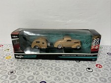 Maisto Design 2017 Tow Go Series 1936 Ford Coupe Wtravel Trailer 164 - New