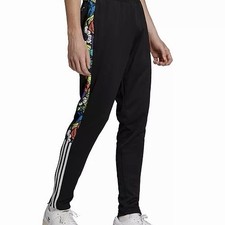 Adidas Women's Black Tiro Floral Panel Track Pant Regular Fit Moisture Wicking S