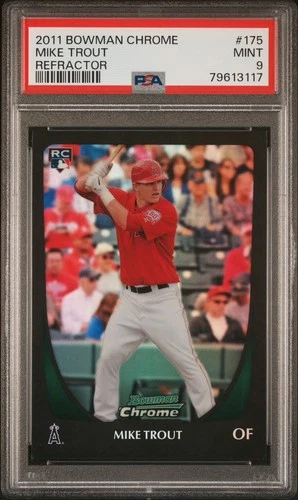 2011 Bowman Chrome Mike Trout Refractor #175 PSA 9 Rookie Angels
