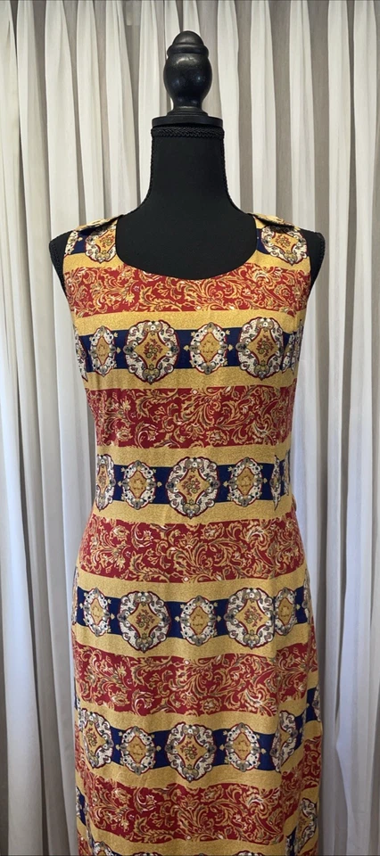 Vtg 90s Sunshine/Starshine - SZ14 - Artsy Boho Cottage Core -Long Dress - Image 2 of 4