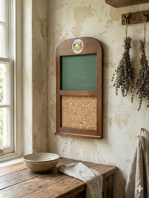 Vintage MCM Farmhouse Wooden Kitchen Bulletin Chalk Board Goodwood 