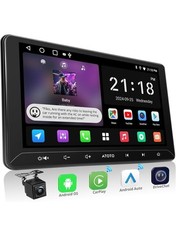 Double Din 10  Car Stereo with Backup Camera, Wireless CarPlay  Android Auto