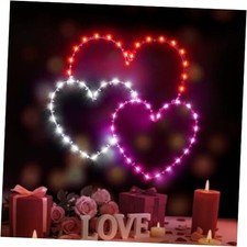  Valentinstag Herz Fenster Lichter, 8 Beleuchtungsmodi rot & rosa & 1 Packung