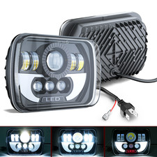 7x6 5x7" LED headlight DRL Hi/Lo Beam Fit International Harvester 9400i 9200