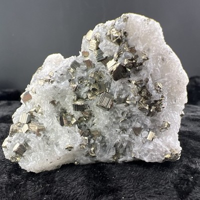 Pyrite in Crystallized Quartz from Minas Gerais, Brazil  76 g.  52x46x25  mm