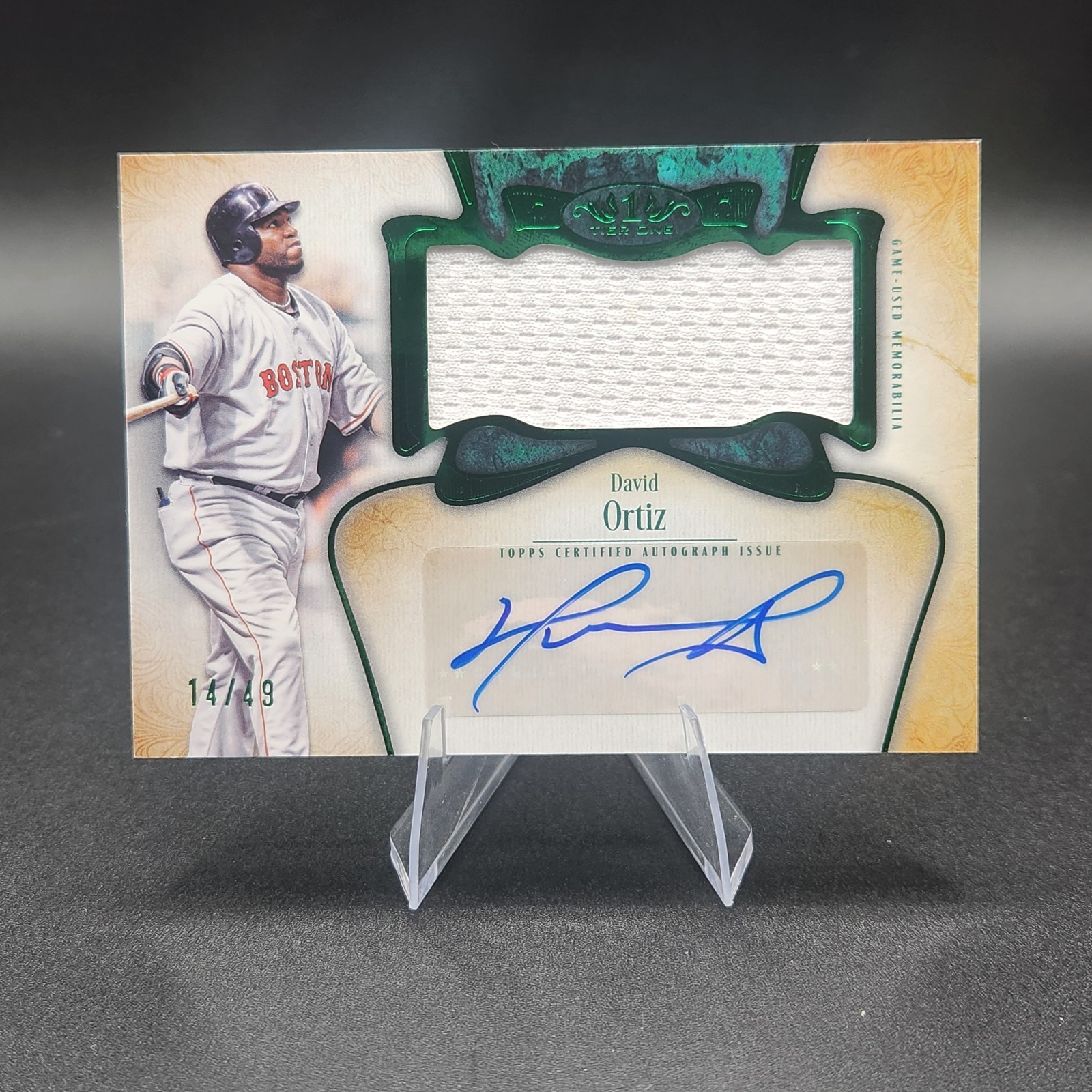 Topps 2026 Tier One David Ortiz Red Sox Auto Jumbo Relic AT1JR-DO /49 view 1