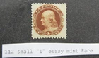 nystamps US Stamp # 112 Small "1" Mint Rare Essay     A24x3894