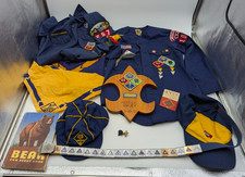 Vintage Cub Scout Uniform Shirts w/ Patches Medals Accessories lot