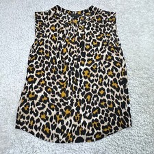 J. Crew Leopard Print Silk Shirt Womens XS