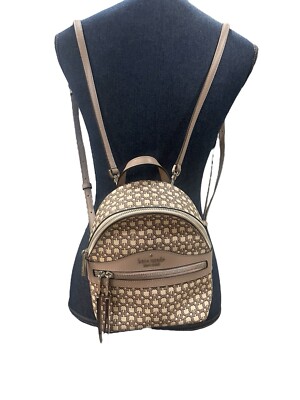 KATE SPADE SPADE CREAM TAN LINK MINI CONVERTIBLE BACKPACK  display picture 1