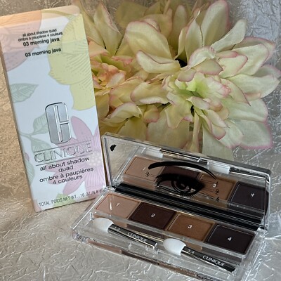 Clinique All About Shadow Quad - 03 MORNING JAVA Neutral Full Size NIB Free Ship