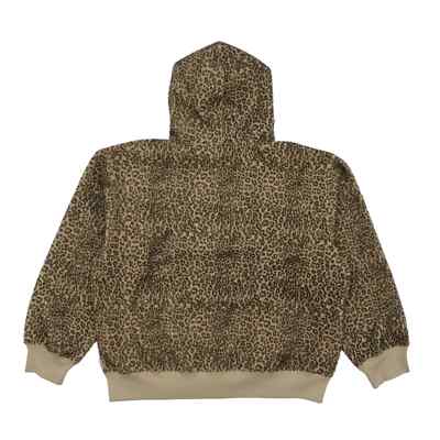トップス Supreme Hooded Zip Up Thermal Leopard M Supreme - Fleece Zip Up Hooded Shirt Jacket - Brown Leopard