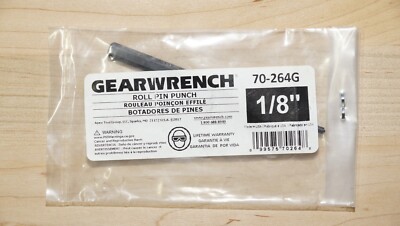 GearWrench 70-264G 1/8'' Roll Pin Punch, Made in USA - Qty.1