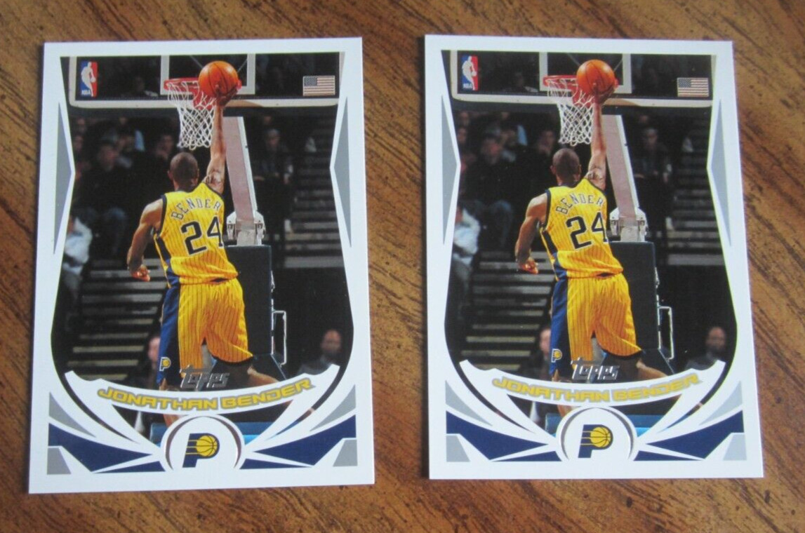Jonathan Bender Lot of 2 2004-05 Topps #160 Trading Cards NBA Basketball Pacers