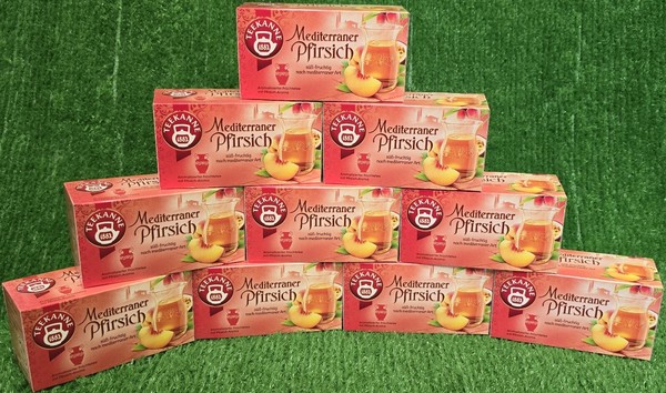 (59€/Kg) 10X Teekanne Mediterraner Pfirsich Süß Fruchtig FrüChtetee Versand 0€-image