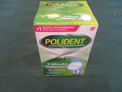 Polident 3 Minute Denture Cleanser Tablets - 120 Count