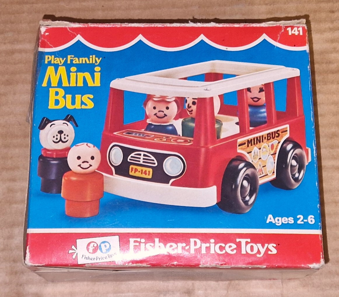 Fisher-Price MINI-BUS FP-141 ヴィンテージ Vintage Fisher-Price Little People #141 MINI BUS Play Family