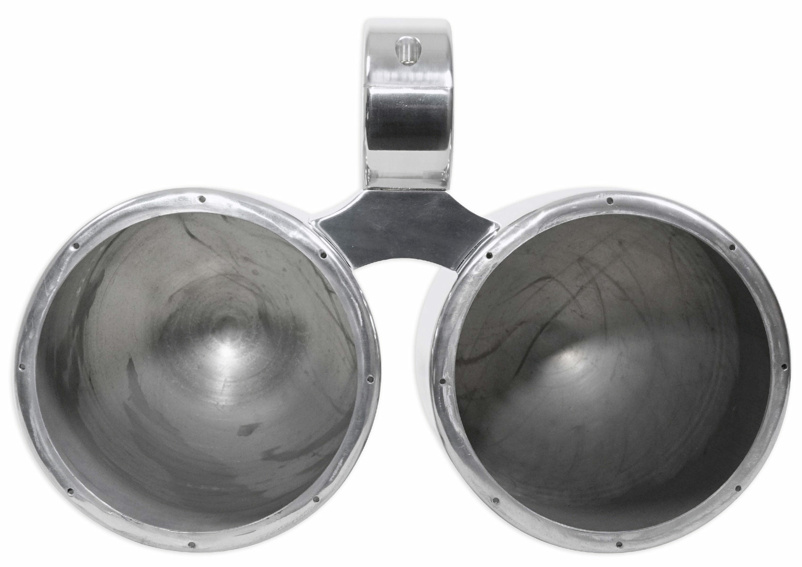 Корпус громкоговорителя Rockville Dual 77 из полированного серебристого алюминия с башней для вейкборда