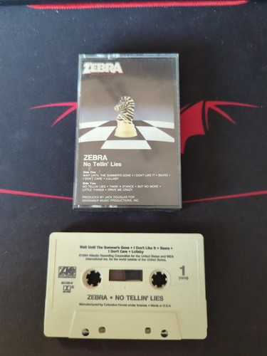 ZEBRA NO TELLIN' LIES Cassette Tape OG 1984 Hard Rock Rare - Picture 2 of 3