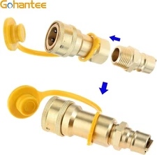 1/2" Natural Gas Propane Quick Connect Adapter Disconnect Connector Brass Adapte