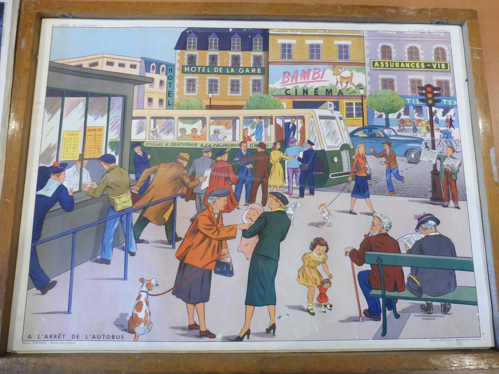 ANCIENNE AFFICHE SCOLAIRE Pédagogique Rossignol 51-52 EUR 10,00
