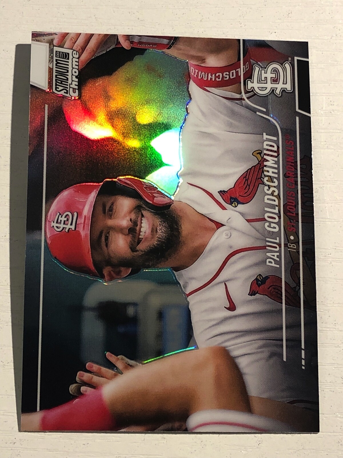 2022 Topps Stadium Club Chrome Refractor Paul Goldschmidt Cardinals 158
