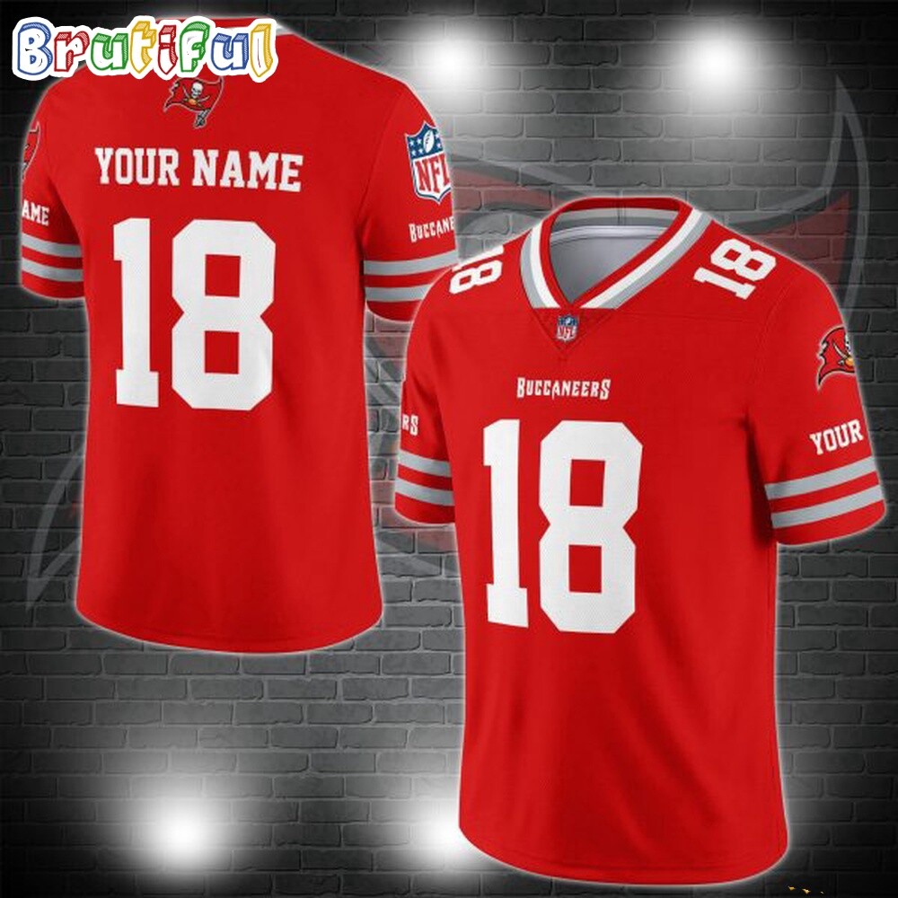 Custom Tampax Bay Buccaneers Logo Football Jersey Shirt for Fans