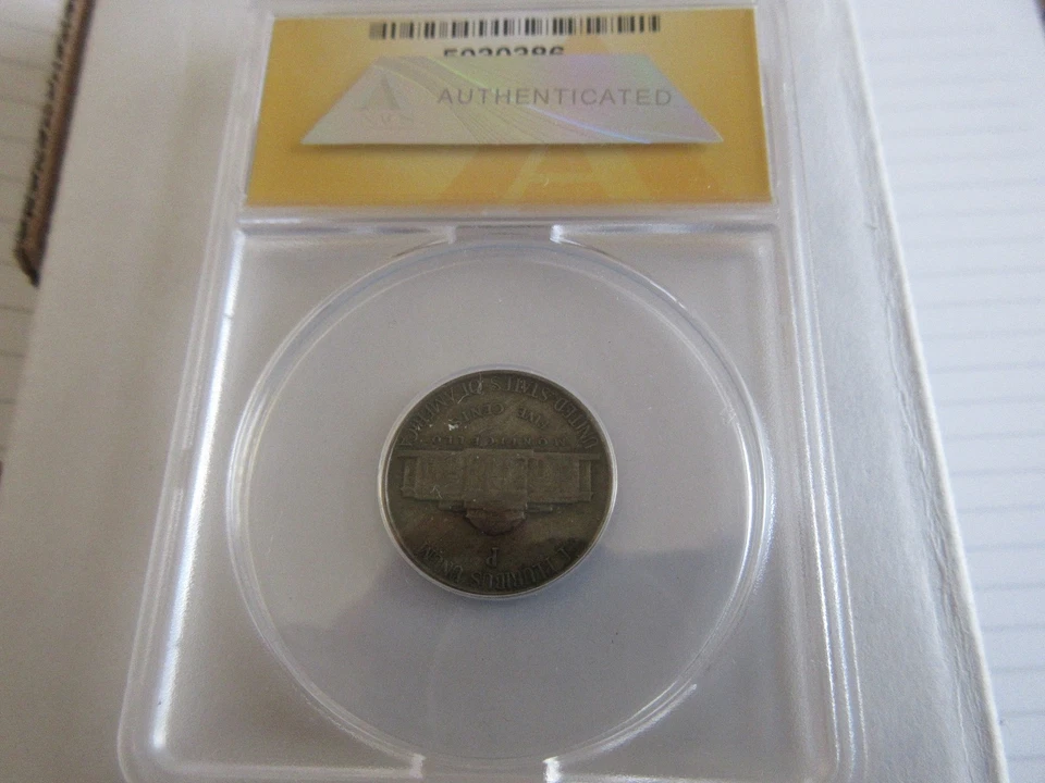 1943-P , Jefferson Nickel , EF 40 , Anacs - Image 2 of 4