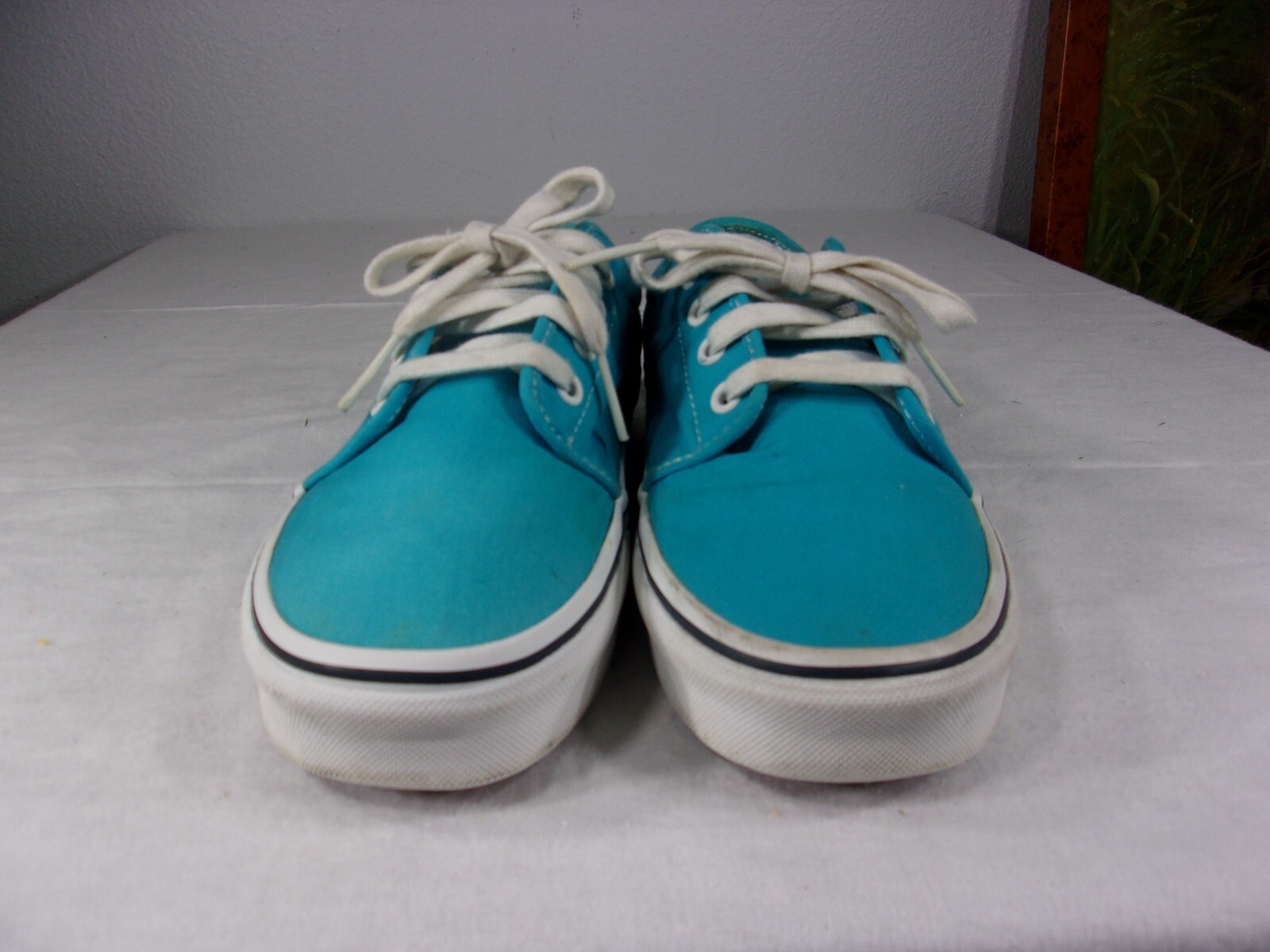 SAOLA VANS Off The Wall scarpe da ginnastica basse in tela TB4R Teal Gum sol uomo taglia 7 donna 8 5