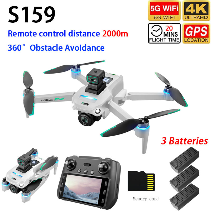 S159 Drone GPS 5G WIFI FPV 4K HD Dual Camera 360° Obstacle Avoidance Quadcopter