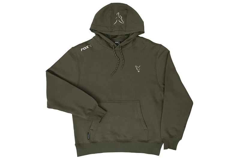 FOX NEW Collection Green & Silver Hoodie / Hoody - Carp Fishing - All Sizes