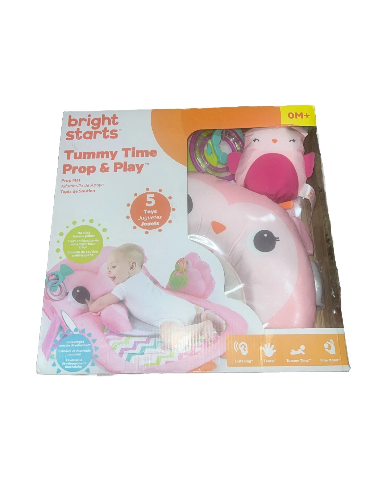 Bright Starts Tummy Time Prop & Play Activity Mat - Ages Newborn +