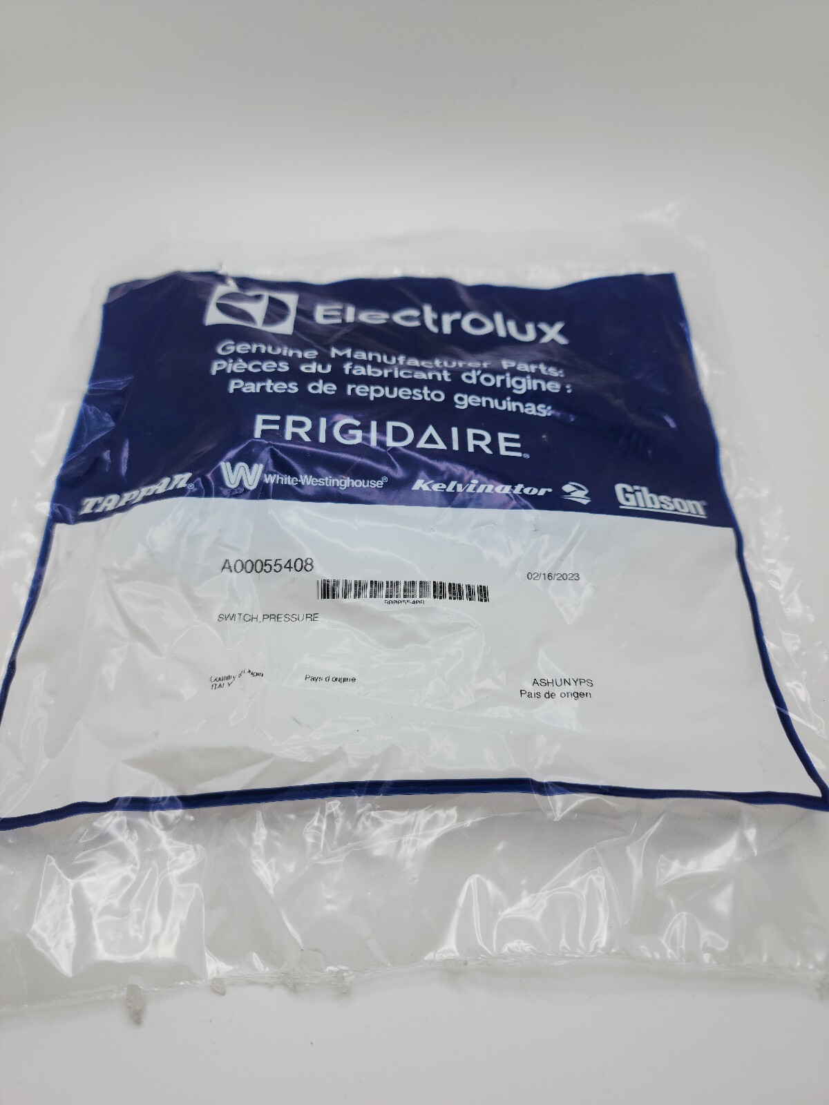 Frigidaire Lfid2459vf1a Dishwasher Water Pressure Switch A00055408 for