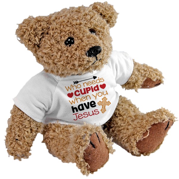 Who Needs Cupidon Quand Vous Avoir Jesus Ours Valentin Anniversaire Cadeau Lawmax In