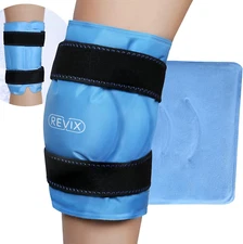 REVIX 19" Extra Large Knee Ice Pack Wrap - Reusable Gel - Blue-xl