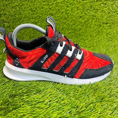Adidas SL Loop Runner Boys Size 6.5Y Red Black Walking Running Shoes Sneakers