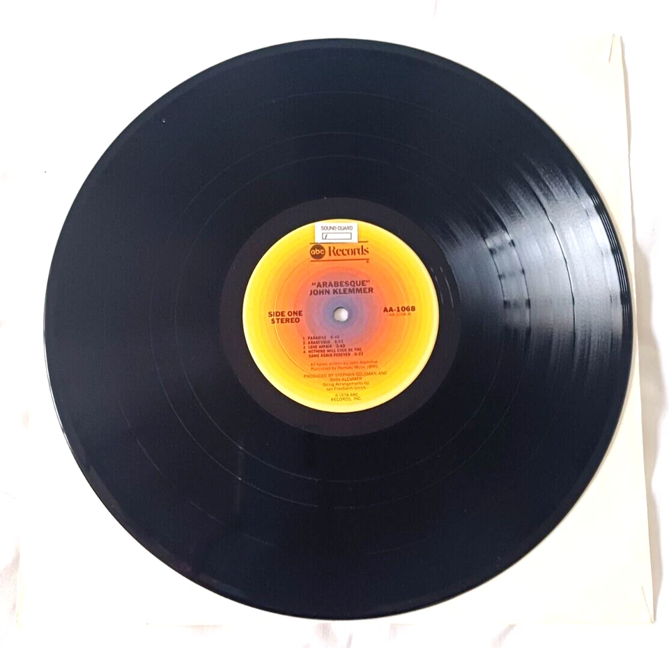 John Klemmer - Arabesque LP, 1978 Album BY ABC Records AA-1068 Canada Foto 2 de 3