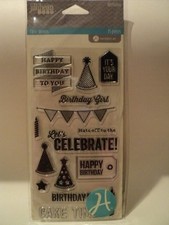 JILLIBEAN SOUP CLEAR STAMPS SET BIRTHDAY JB0196 BNIP *LOOK*