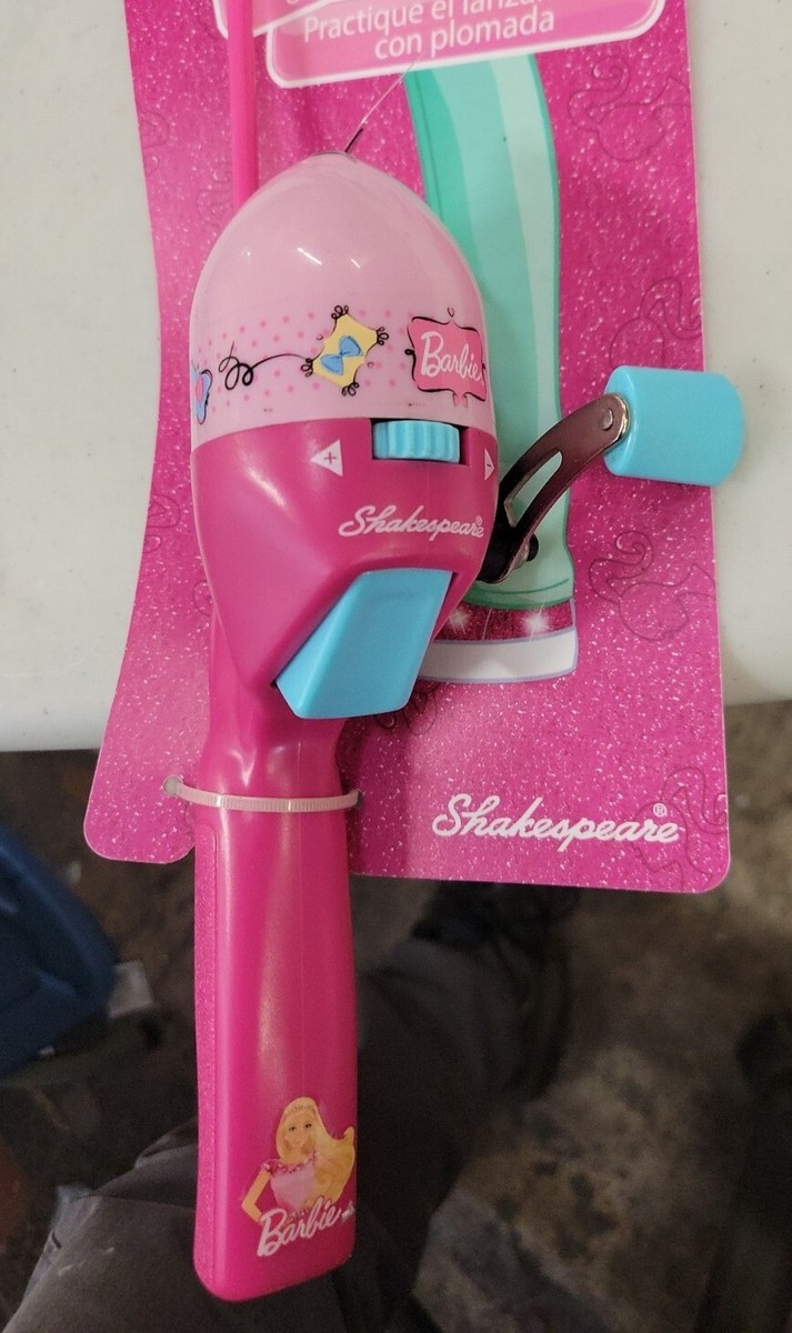 Barbie Girls Fishing Kit All In One Rod Reel Pink Shakespeare, NIP  (F59)
